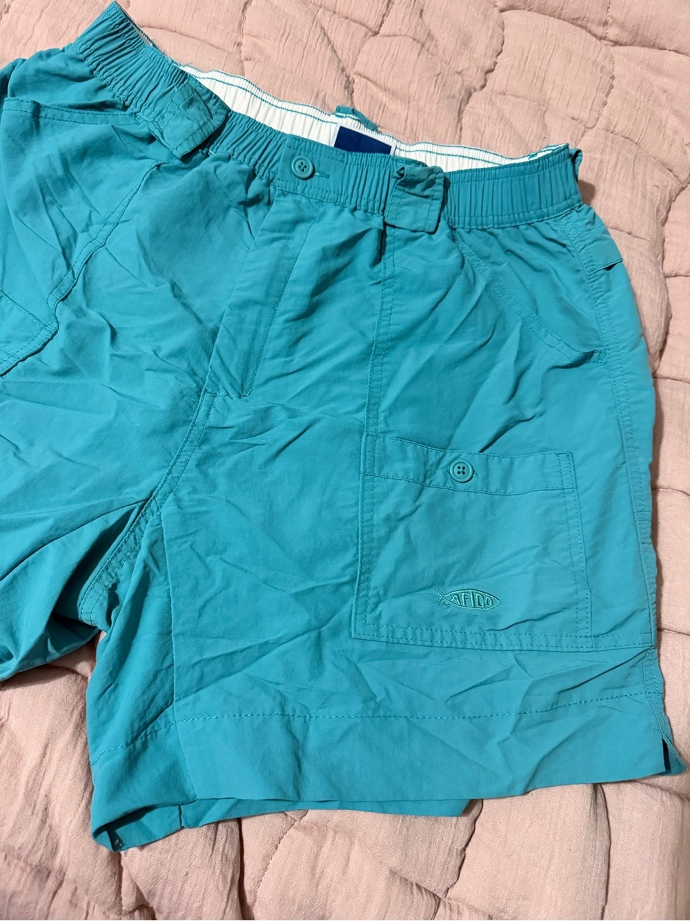 AFTCO Teal Men's Cargo Shorts